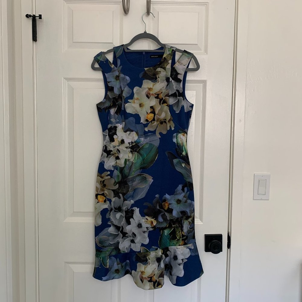 Karen Millen Blue Floral Dress US 8